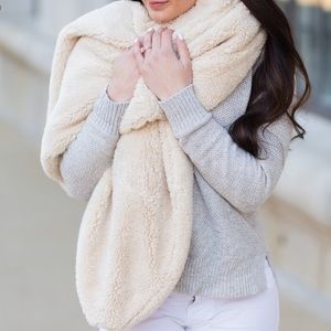 Free People Wonderland Wrap Scarf in Natural